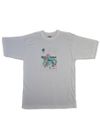 Vintage Art Shirt Painting Rudi Haller 1996 Bedruckt Weiß XXL