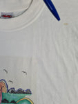 Vintage Art Shirt Painting Rudi Haller 1996 Bedruckt Weiß XXL