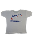 Vintage Tourist Shirt 80s "Follow me to Montserrat" Karibik Single Stitched Bedruckt Weiß M-L