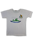 Vintage Tourist Shirt 80s Maldives Trashed (42) M-L