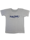Vintage Tourist Shirt 80s Maldives Trashed (42) M-L