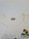 Vintage Tourist Shirt 80s Maldives Trashed (42) M-L