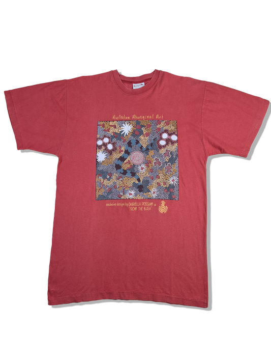 Vintage Bulurru Shirt Art By Gabriella Possum "from the bush" Made In Australia XL