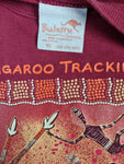 Vintage Bulurru Shirt Aboriginal Artwork Kangaroo Tracking Made In Australia Rot XL