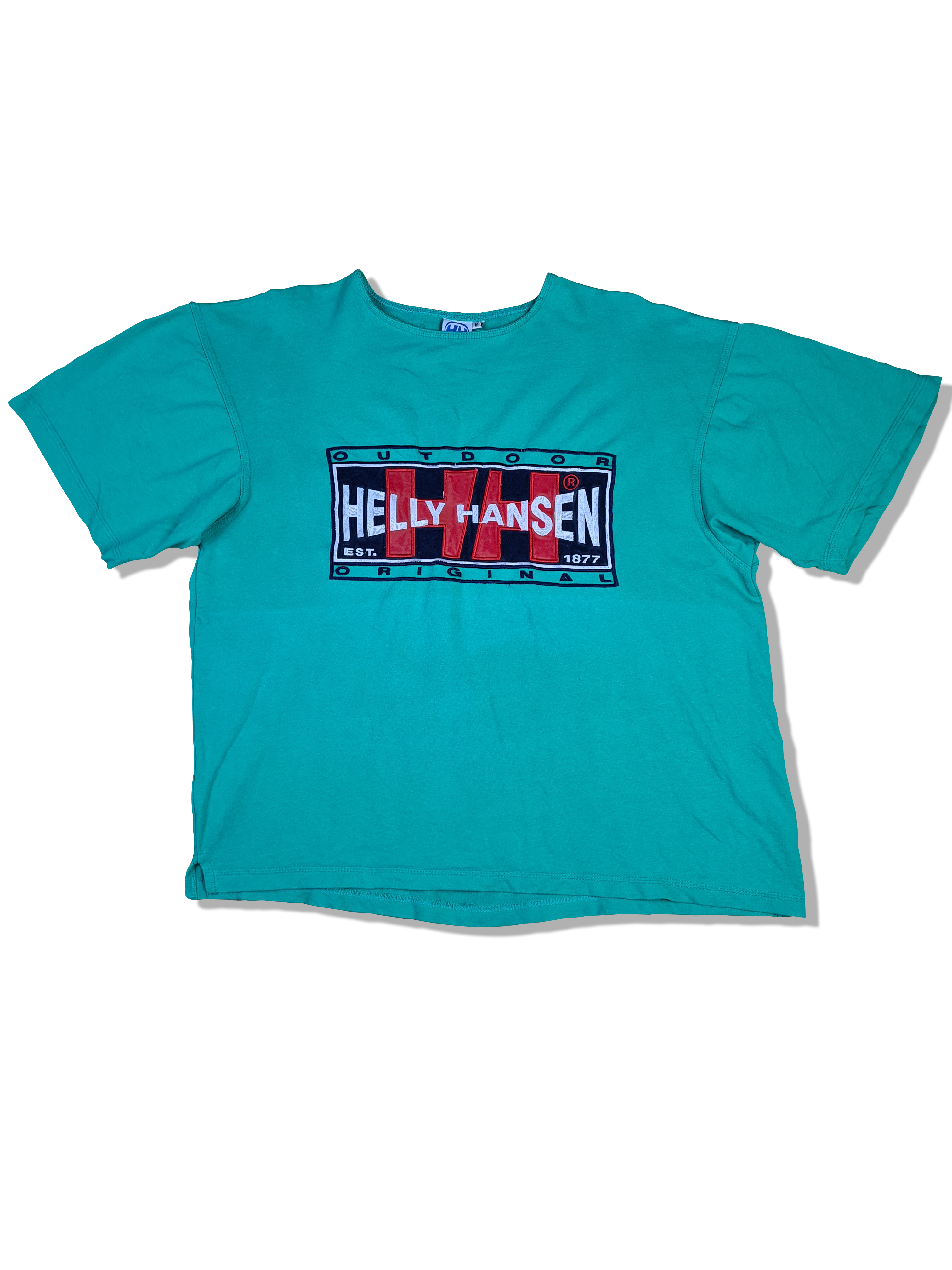 Vintage Helly Hansen Shirt Bestickt Grün M - RareRags