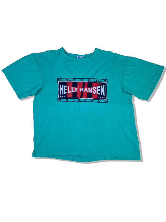 Vintage Helly Hansen Shirt Bestickt Grün M