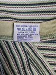 Vintage Levis Shirt Logo Bestickt Gestreift Braun Weiß XL