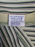 Vintage Levis Shirt Logo Bestickt Gestreift Braun Weiß XL