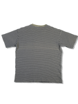 Vintage Levis Shirt Logo Bestickt Gestreift Braun Weiß XL