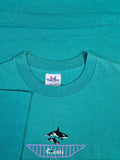 Vintage Tee Jays Shirt Animal Print Made In USA Single Stitched Grün L