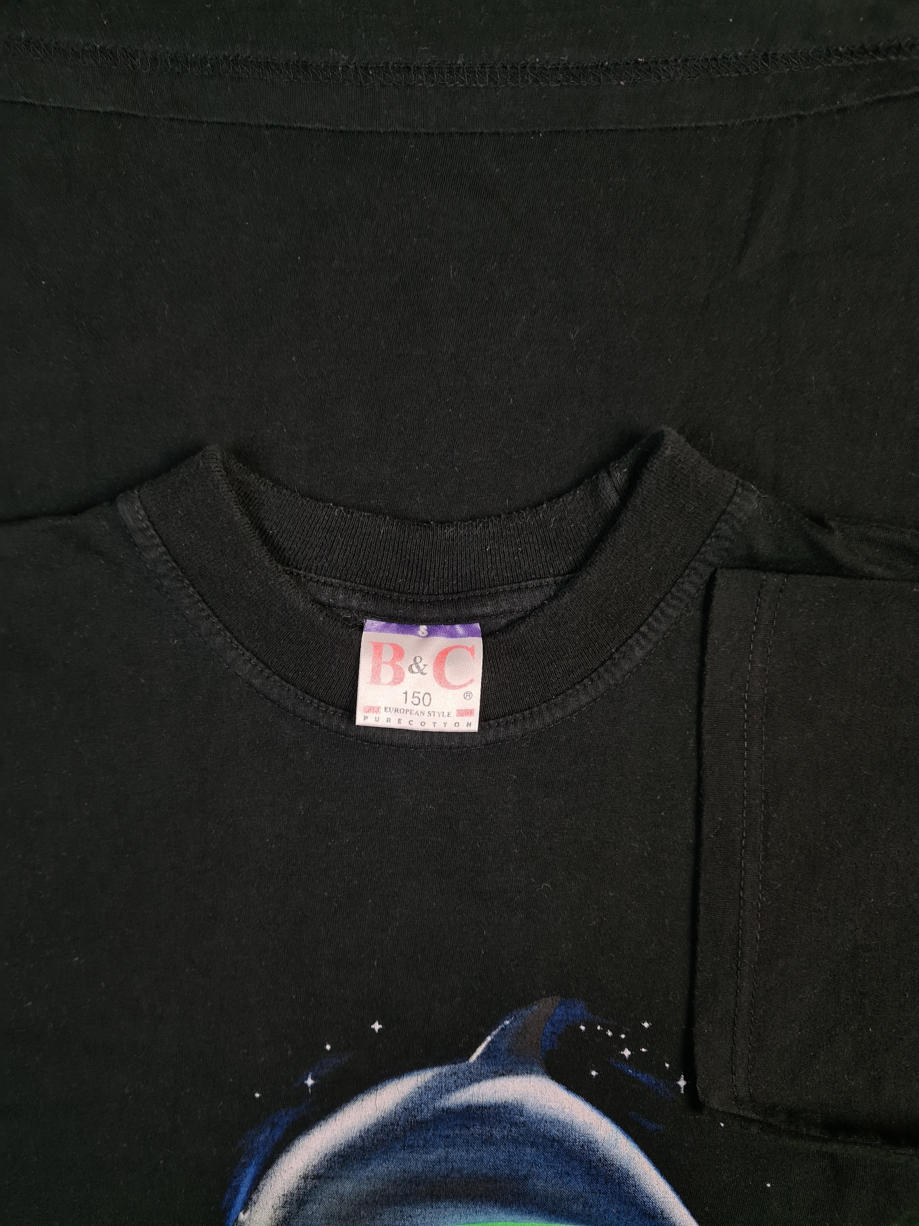 Modernes B&C Shirt Delfine Animalprint Schwarz S - RareRags