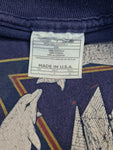 Vintage Tourist Shirt Bahamas Delfine Animalprint Made In USA Lila L