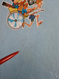 Vintage Tourist Shirt 70s Hong Kong Single Stitched Hellblau S-M