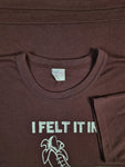 Vintage Matador Shirt 70s Tourist "I Felt It In Barbados" Single Stitched Braun L-XL