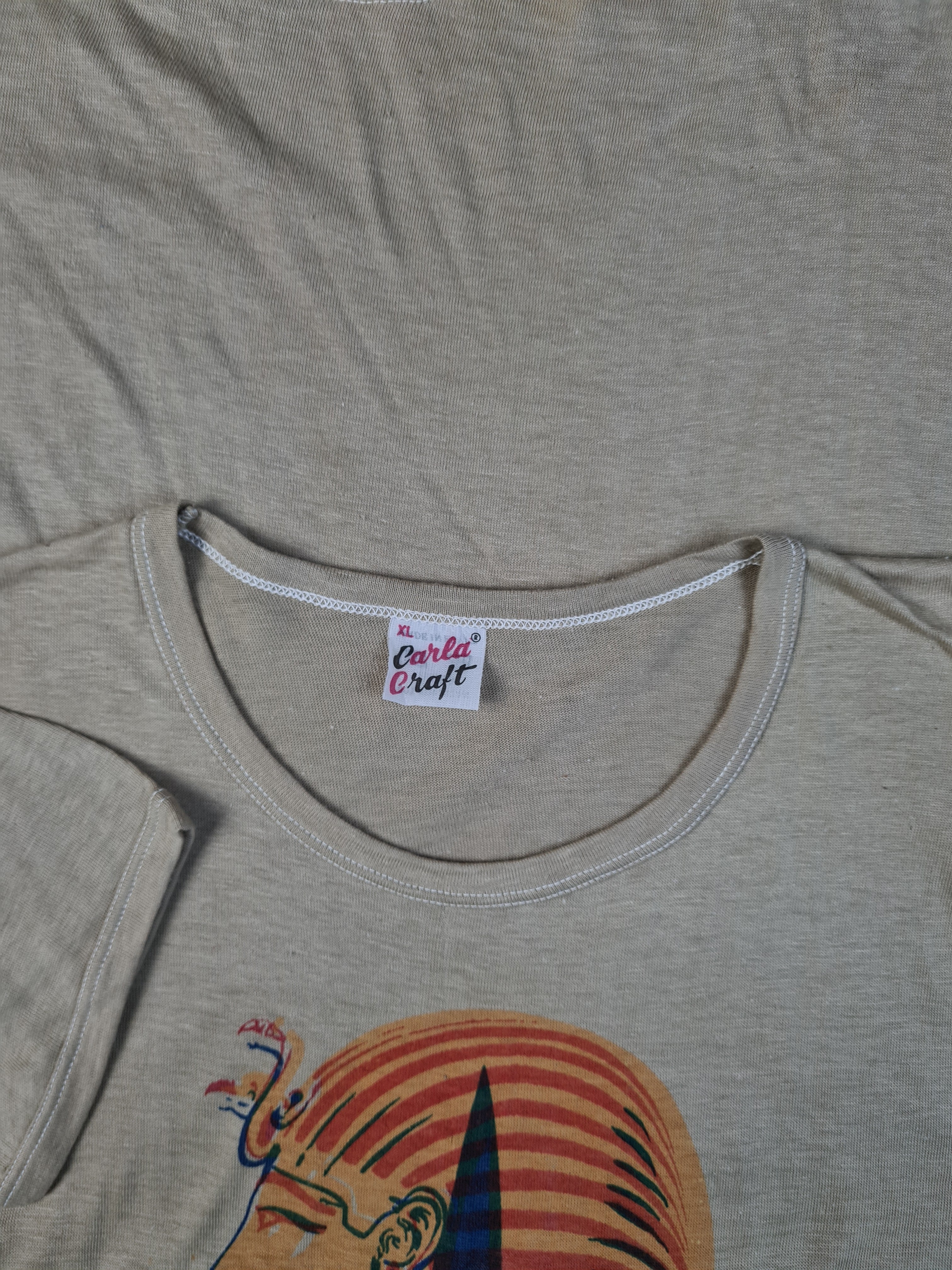 Vintage Tourist Shirt Egypt Hellbraun L-XL - RareRags