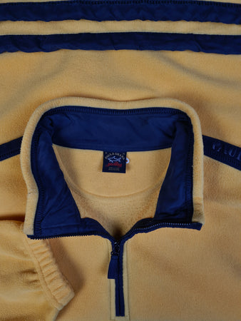 Vintage Paul & Shark Fleece Quarterzip Made In Italy Gelb XL