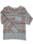 Hessnatur Strickpullover Feminin Schurwolle Made In Scotland Bunt (D40/42) L-XL