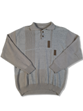 Vintage Merino Strickpullover Polokragen Made In Germany Beige / Sand (52) L-XL