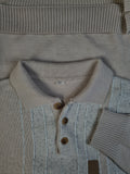 Vintage Merino Strickpullover Polokragen Made In Germany Beige / Sand (52) L-XL