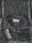 Vintage Carlo Colucci Strickpulli Leinen Mit Polokragen Meliert Grau Schwarz (50) M-L