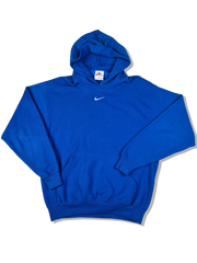 Rare! Vintage Nike Hoodie Center Swoosh Mid 90s Made In USA Blau M - RareRags