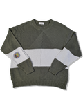 Vintage Hugo Boss Strickpulli Made In Germany Soccer Patch Braun Grau (54) L-XL