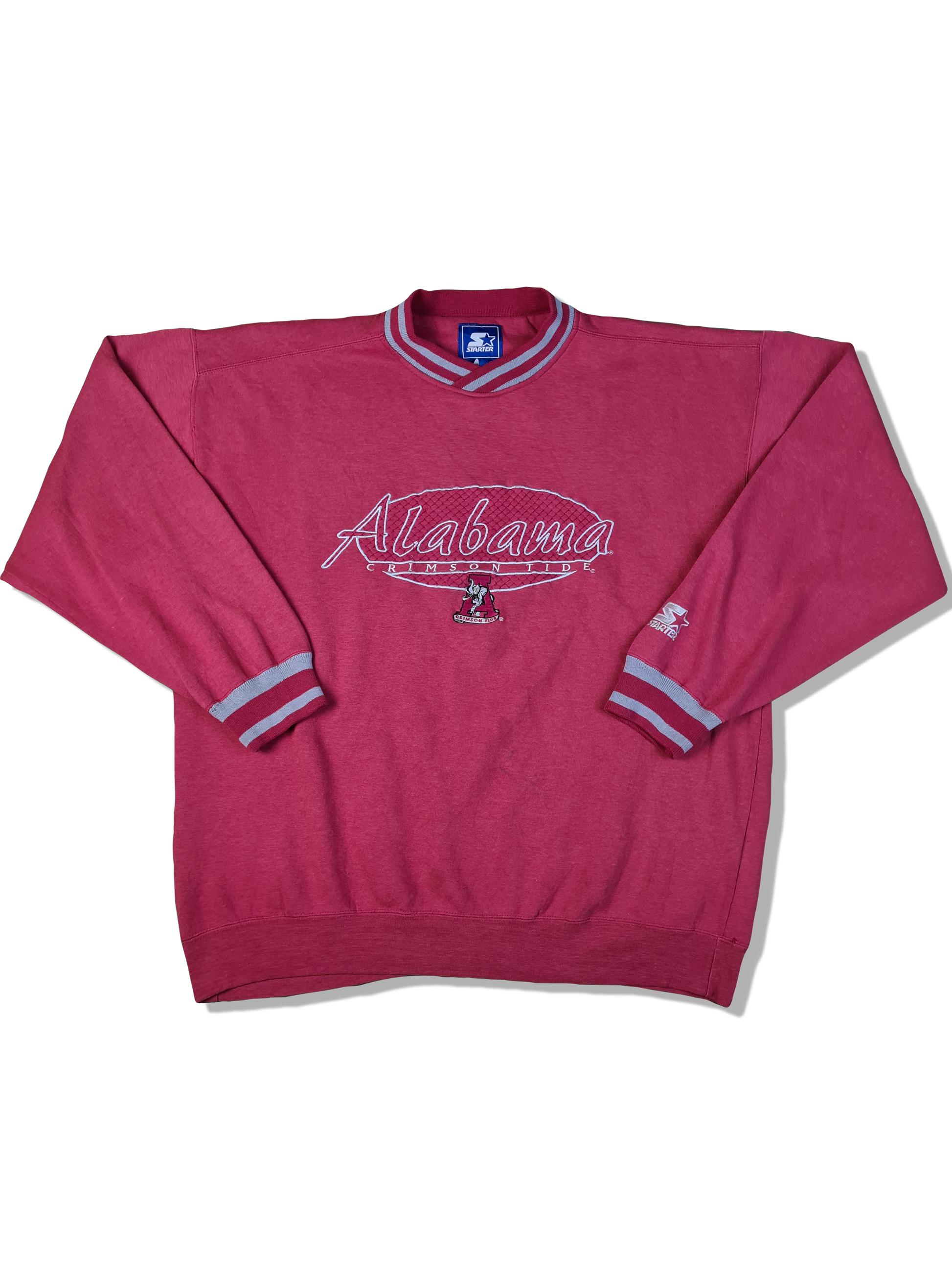 Vintage Starter Sweater Alabama Crimson Tide Rot XL - RareRags