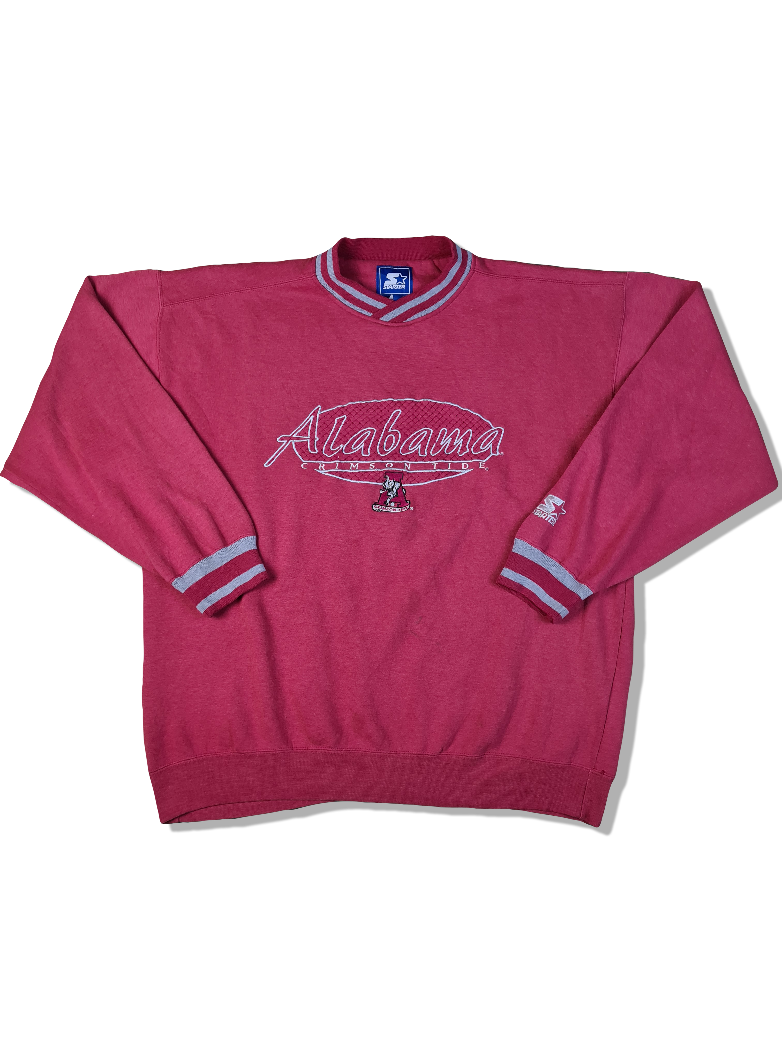 Vintage Starter Sweater Alabama Crimson Tide Rot XL - RareRags