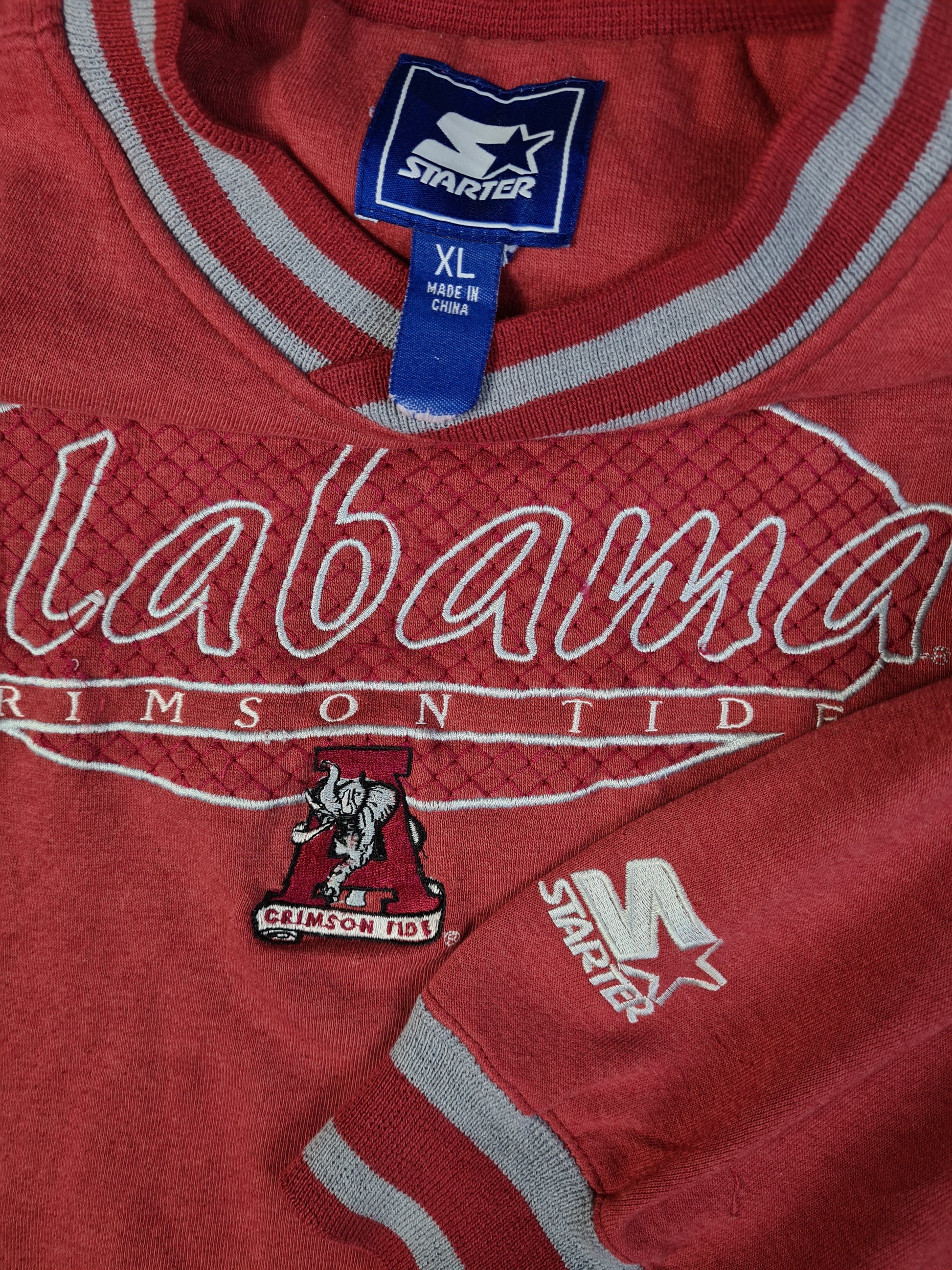 Vintage Starter Sweater Alabama Crimson Tide Rot XL - RareRags