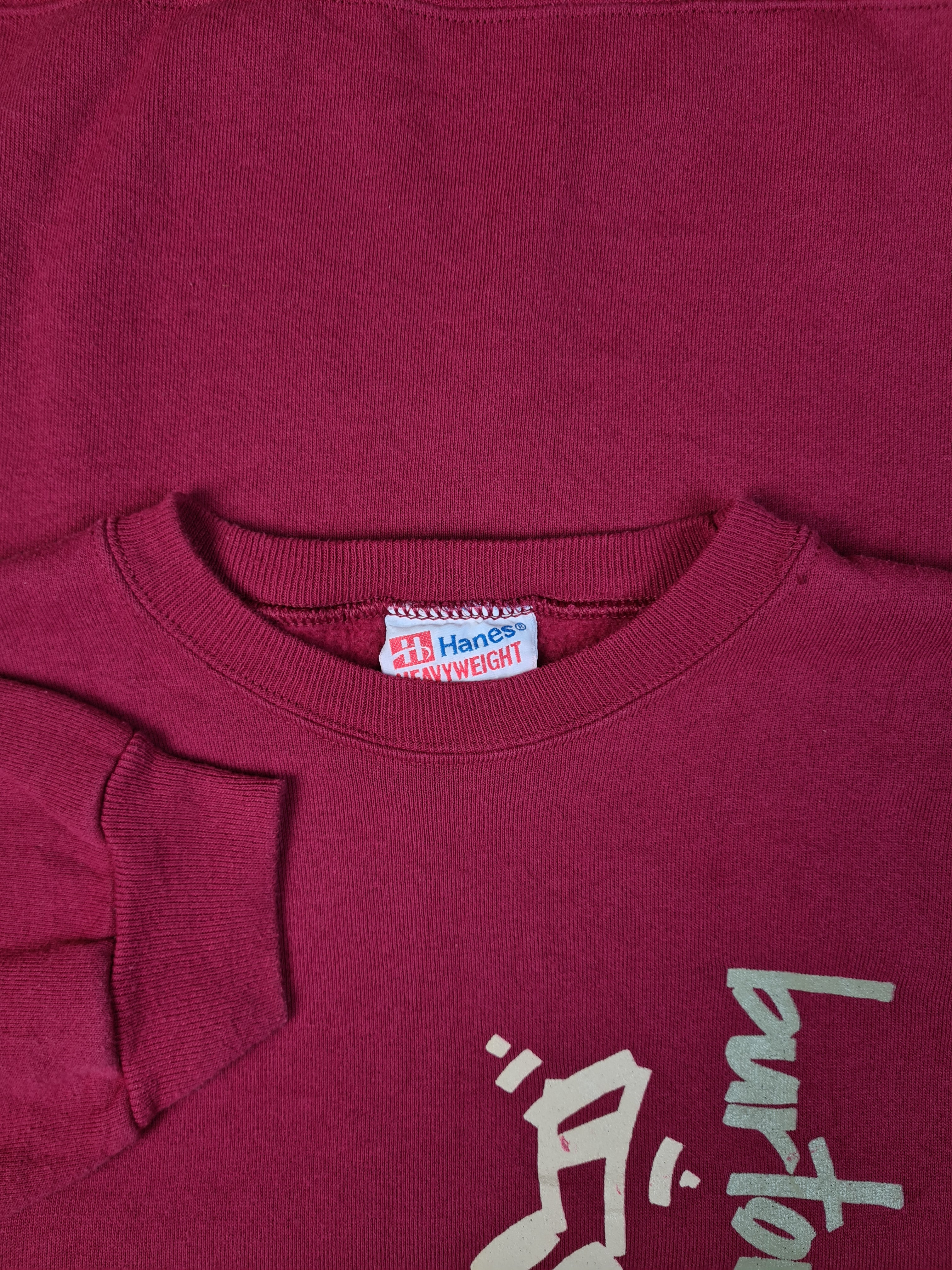 Vintage Hanes Sweater Burton Music Camp Rot XL - RareRags