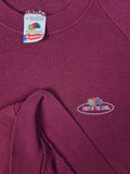 Vintage Fruit Of The Loom Sweater Blank Basic Made In USA Dunkelrot XL