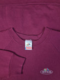 Vintage Fruit Of The Loom Sweater Blank Basic Made In USA Dunkelrot XL