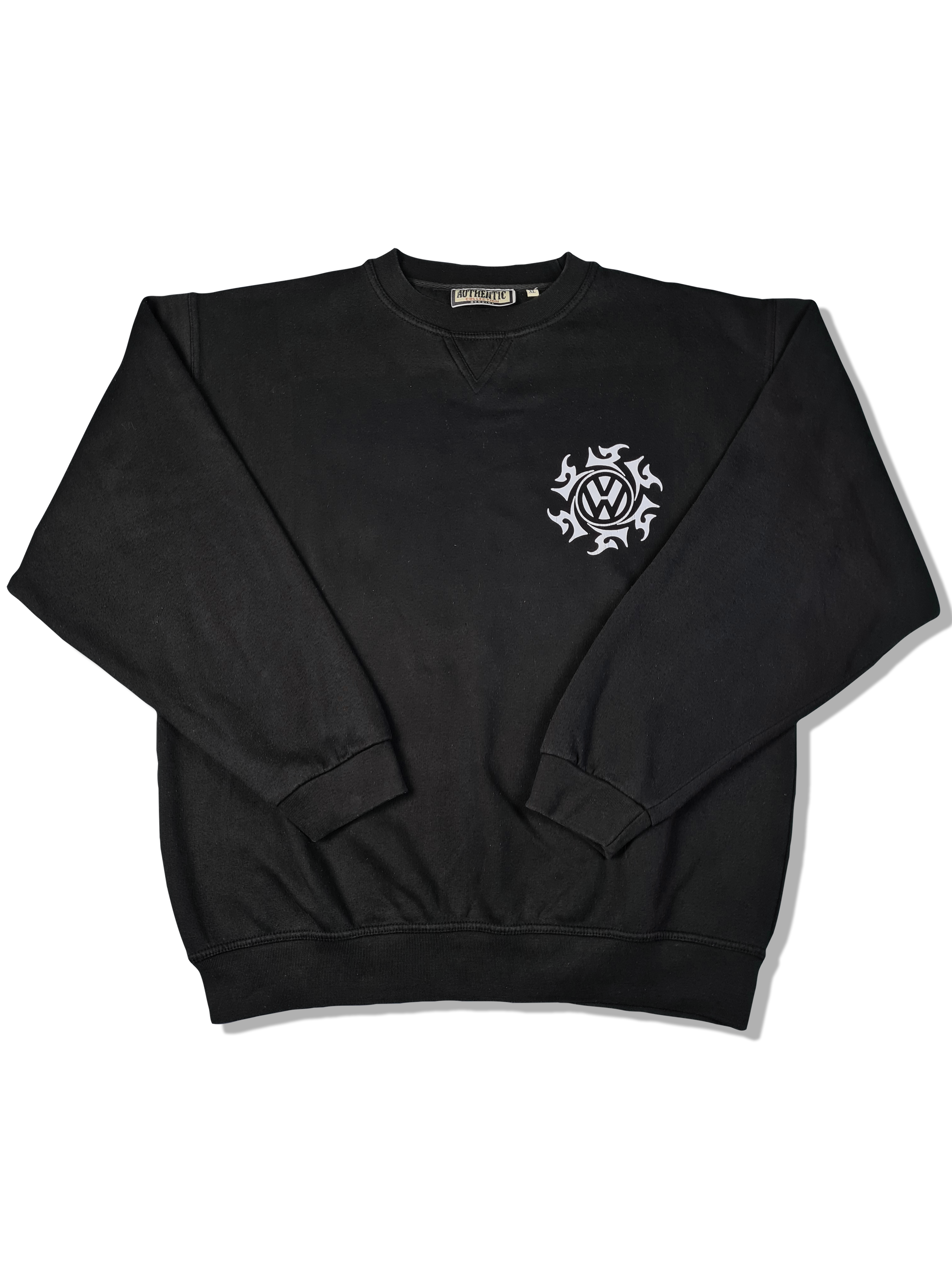 Vintage Authentic Collection Sweater VW Passat Bedruckt Schwarz XL - RareRags