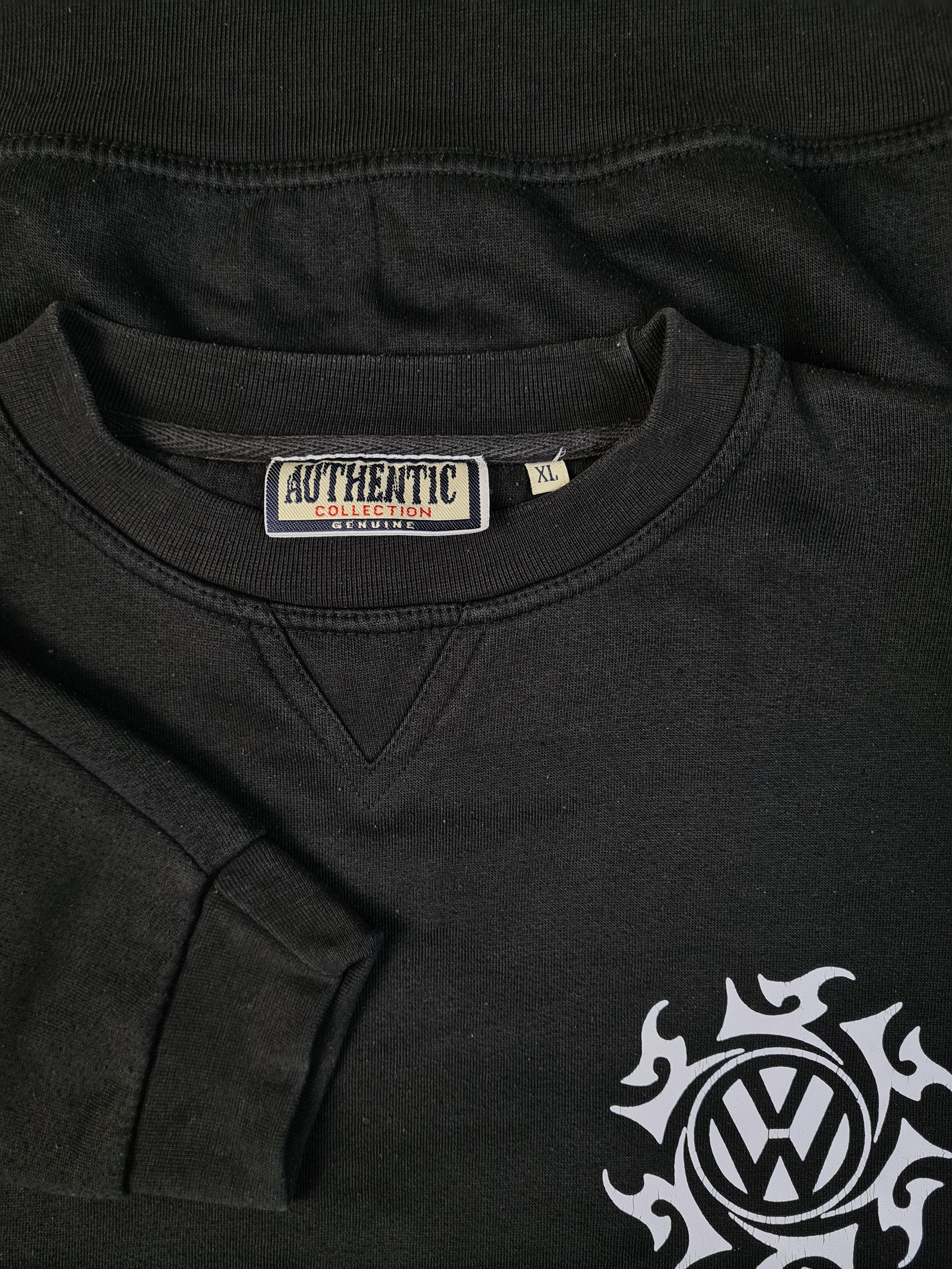 Vintage Authentic Collection Sweater VW Passat Bedruckt Schwarz XL - RareRags