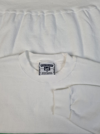 Vintage Lee Sweater Basic Weiß M