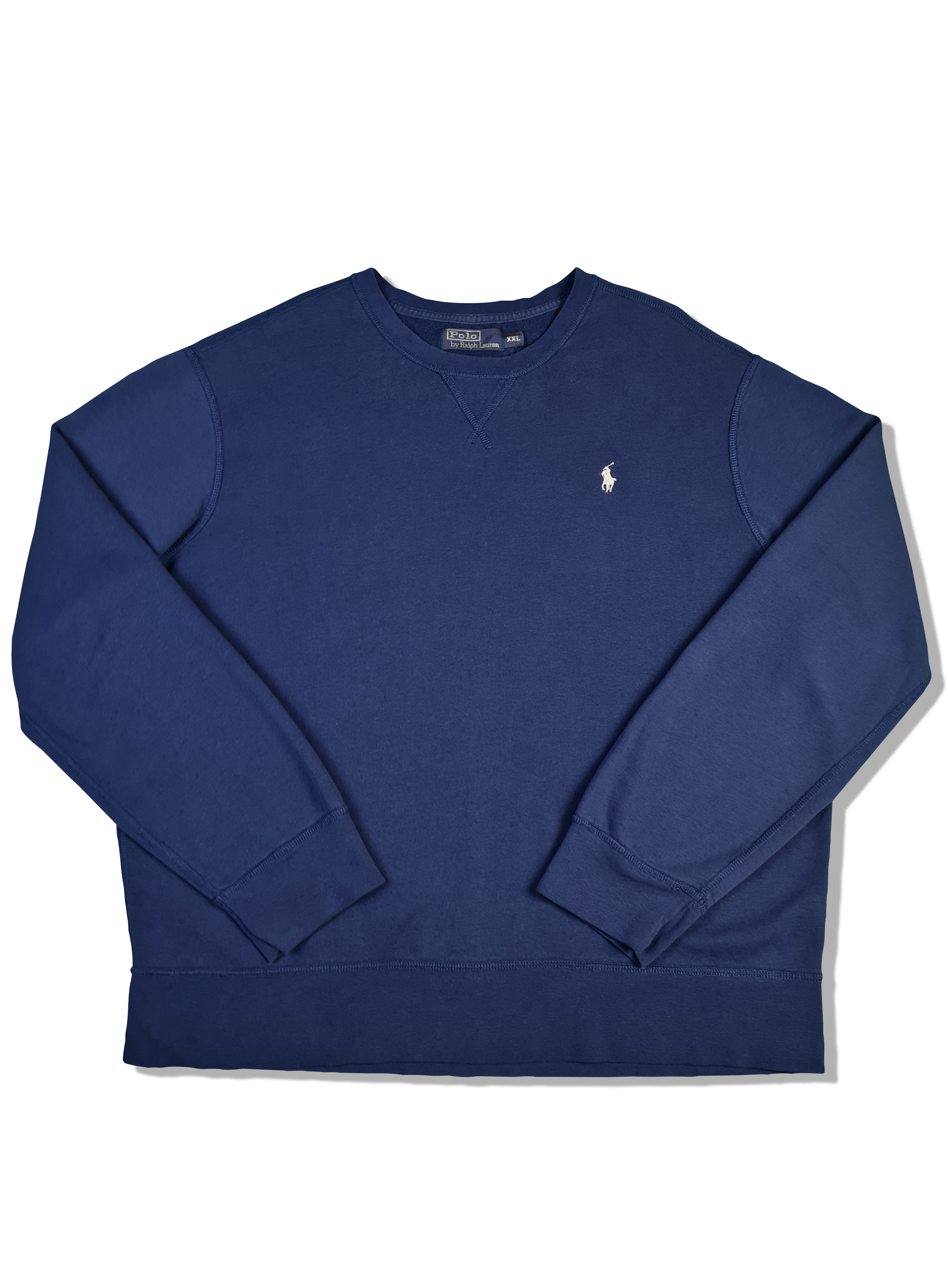 Moderner Ralph Lauren Sweater Basic Blau XXL - RareRags