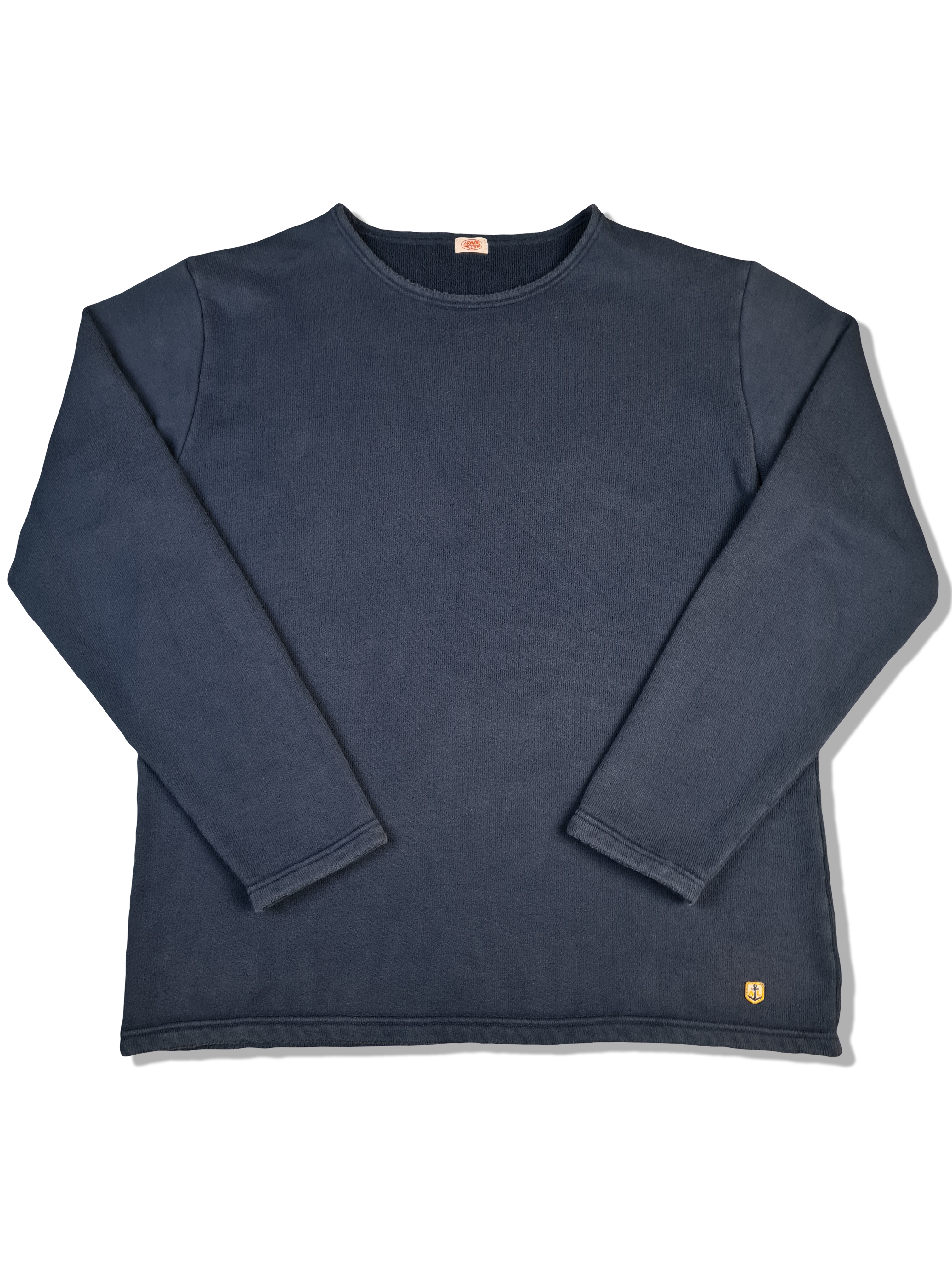 Moderner Amor-Lux Sweater Basic Rundhals Dunkelblau L-XL - RareRags