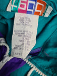 Vintage Teddi Sportjacke 80s Made In USA Grün Weiß L