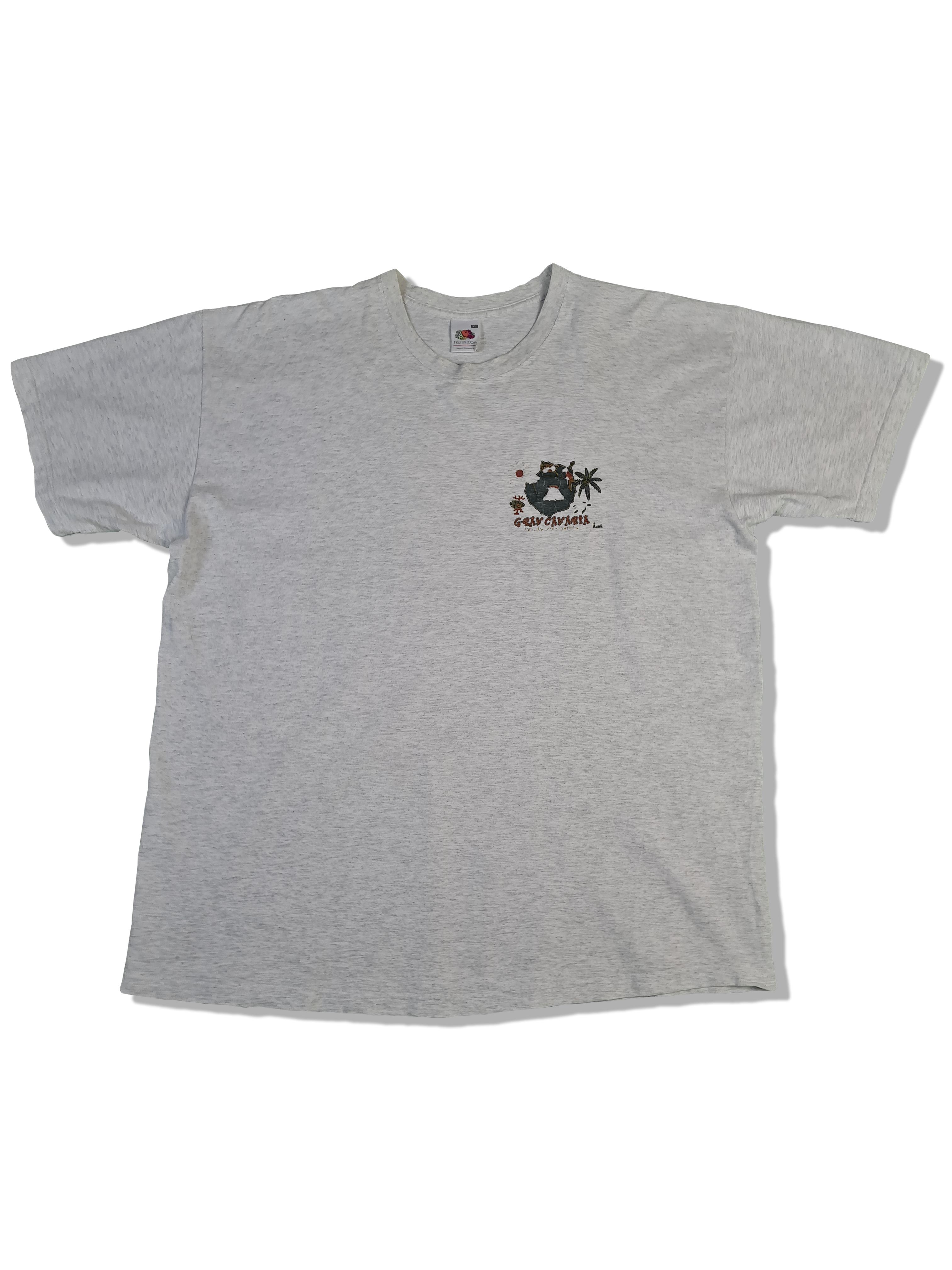 Vintage Fruit Of The Loom Shirt Tourist Gran Canaria Grau XL - RareRags