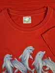 Moderne Tourist Shirt Gran Canaria Delfine Bedruckt Rot XL