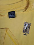 Vintage Quiksilver Shirt Surfing Bedruckt Gelb S