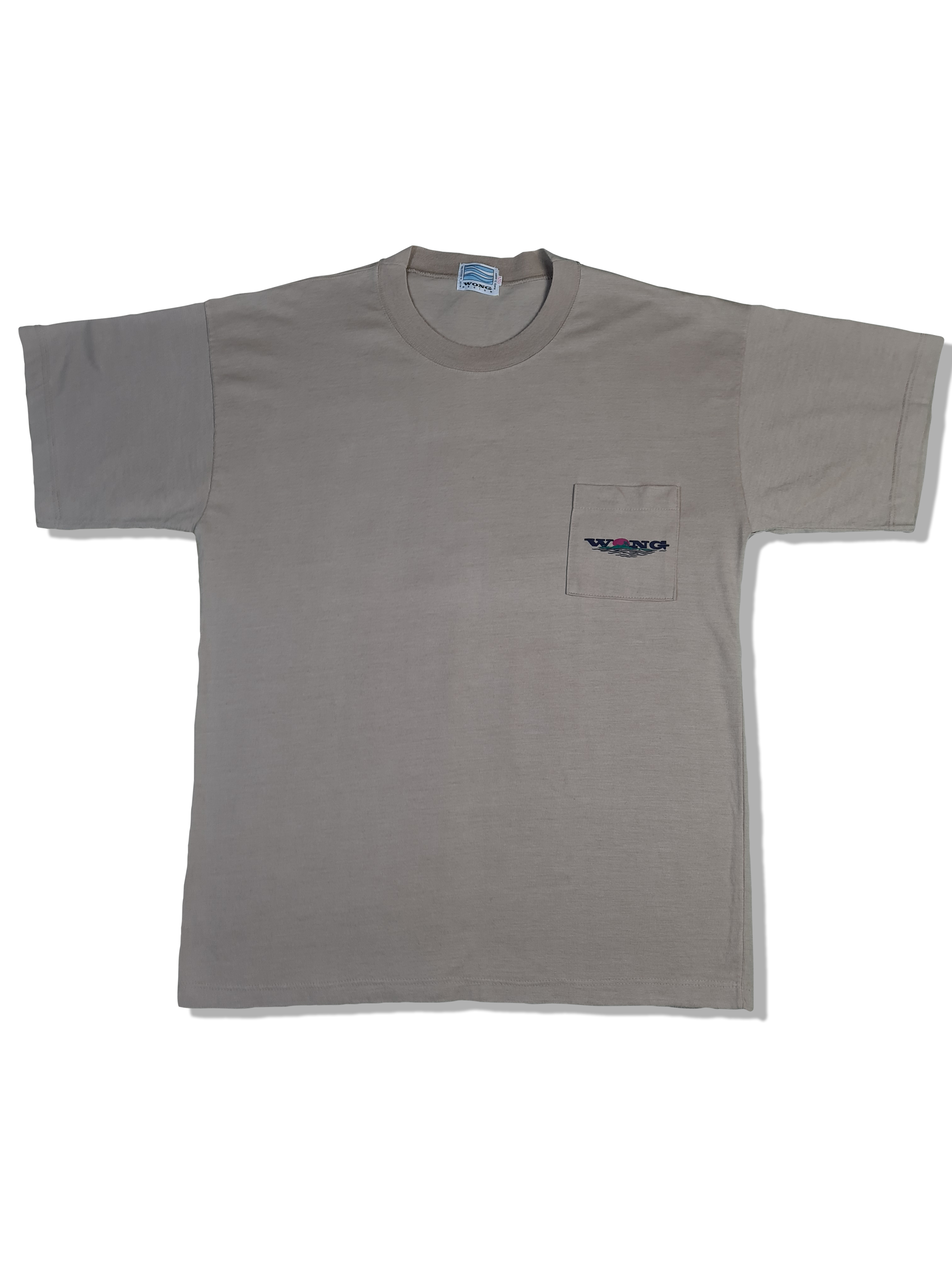 Vintage Wong Designs Shirt Surfing "Follow The Wind" Made In Spain Bedruckt Braun M - RareRags