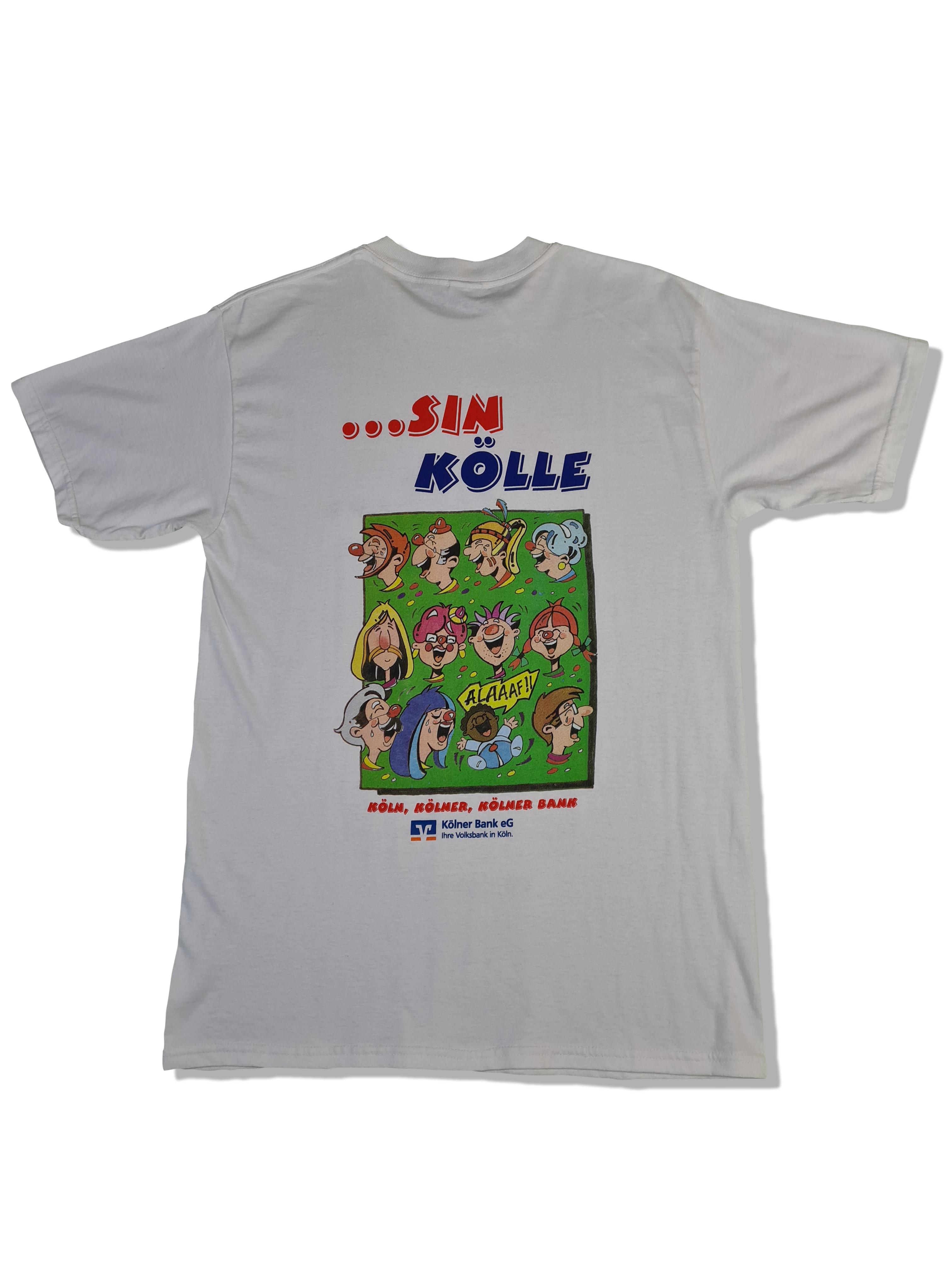 Modernes Gildan Shirt "Mir all sin Kölle" Promo Volksbank Weiß M - RareRags