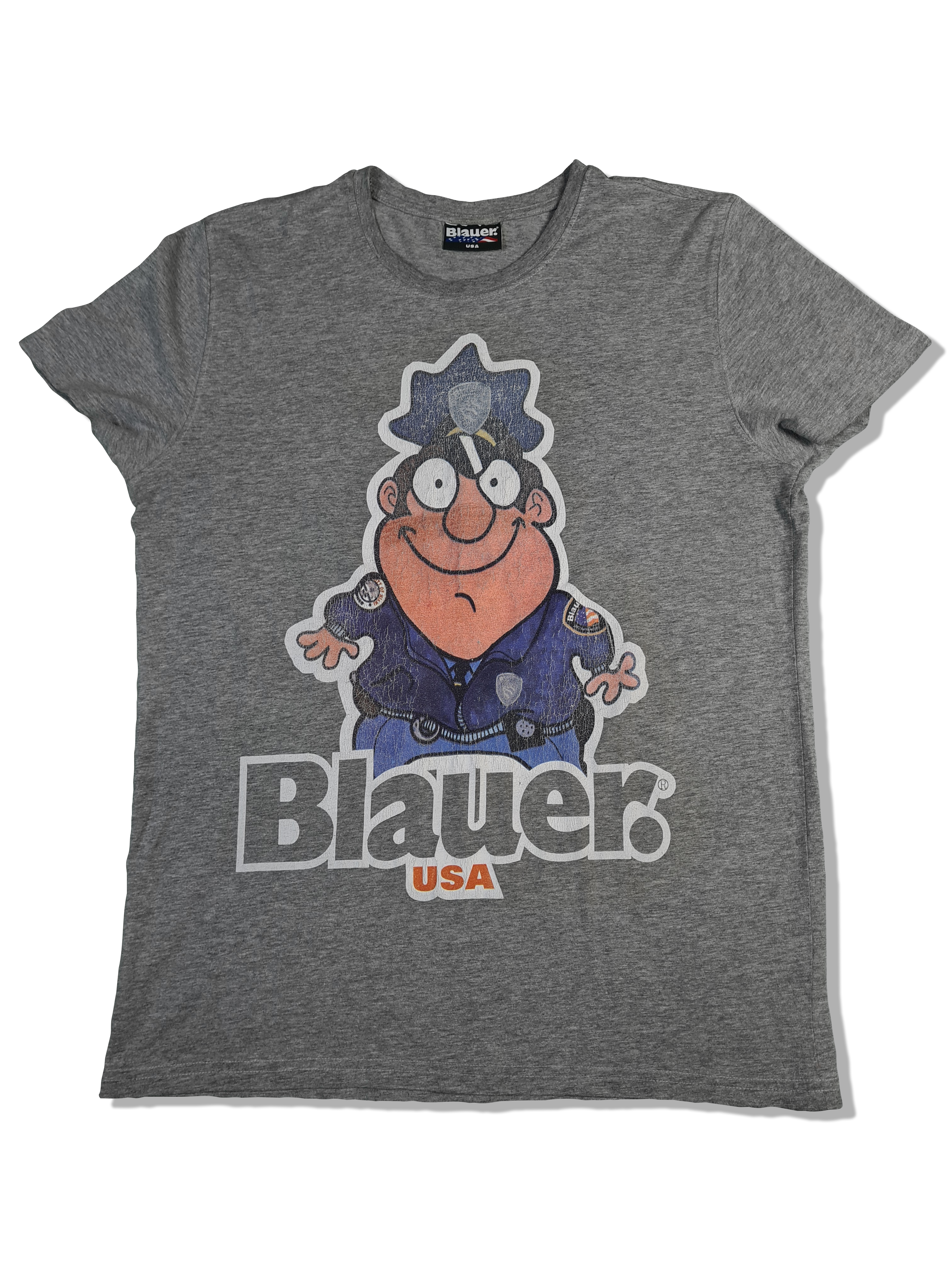 Modernes Blauer USA Shirt Cop Grau XL - RareRags