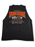 Vintage Murina Tanktop Iron Horse Bike Week '97 Made In USA Bedruckt Schwarz XXL