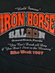 Vintage Murina Tanktop Iron Horse Bike Week '97 Made In USA Bedruckt Schwarz XXL