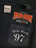 Vintage Murina Tanktop Iron Horse Bike Week '97 Made In USA Bedruckt Schwarz XXL