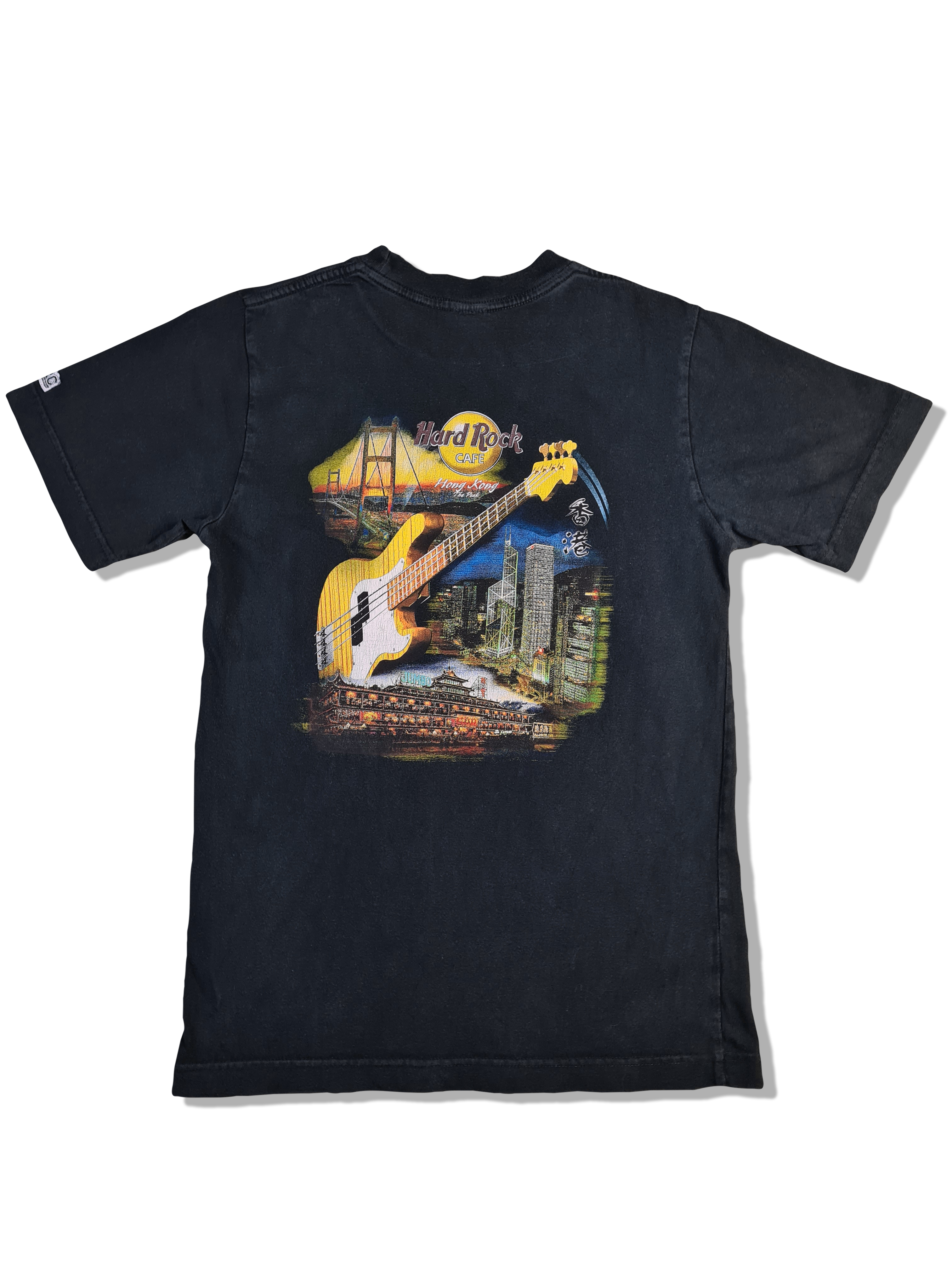 Vintage Hard Rock Cafe Shirt Hong Kong The Peak Bedruckt Schwarz M-L - RareRags