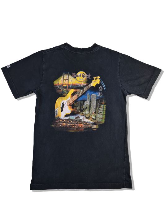 Vintage Hard Rock Cafe Shirt Hong Kong The Peak Bedruckt Schwarz M-L