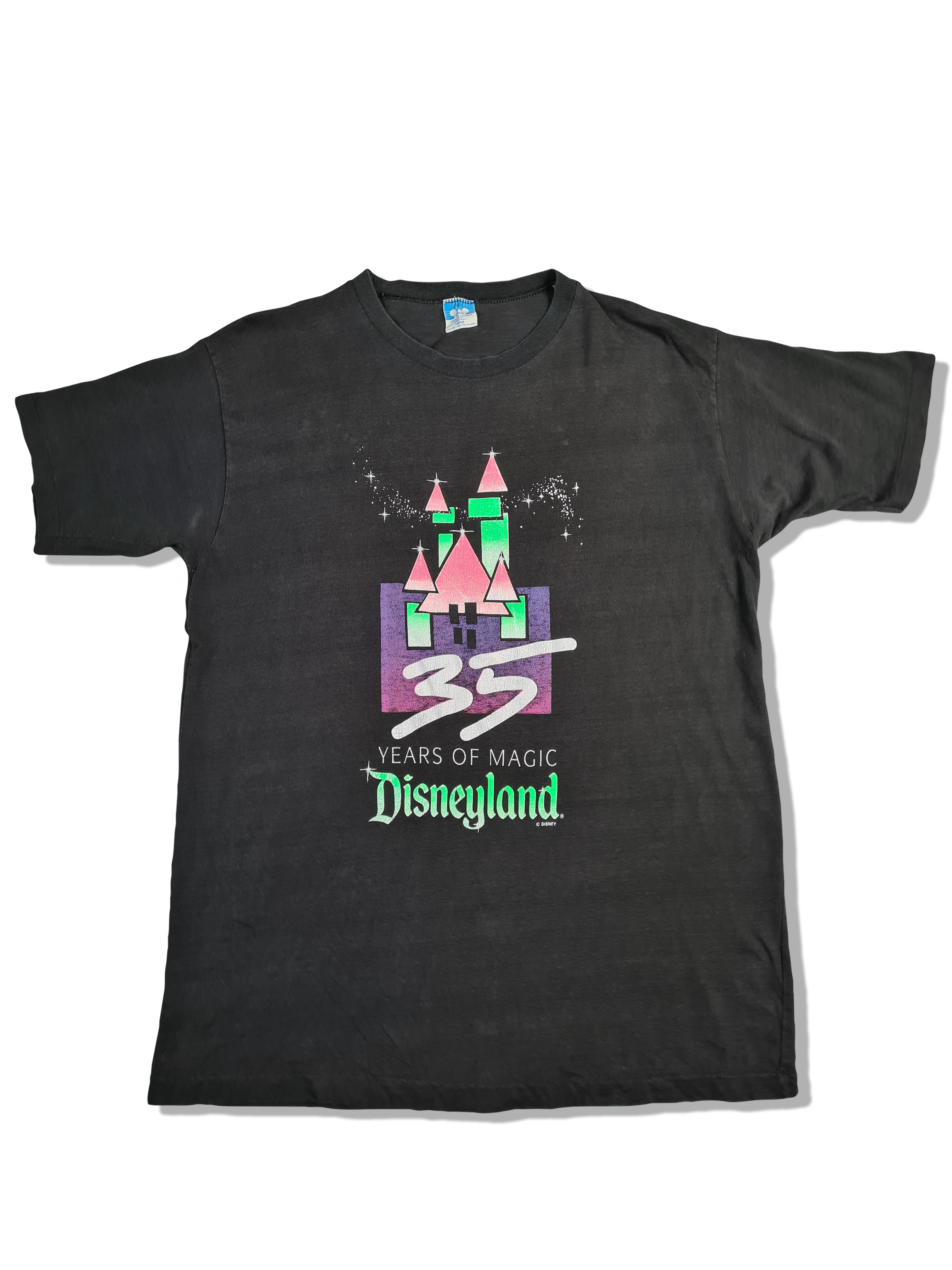 Rare! Vintage Disneyland Shirt 1990 "35 Years Of Magic" Made In USA Single Stitched L - RareRags
